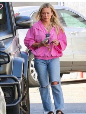 Year of Ours bubble pink windbreaker